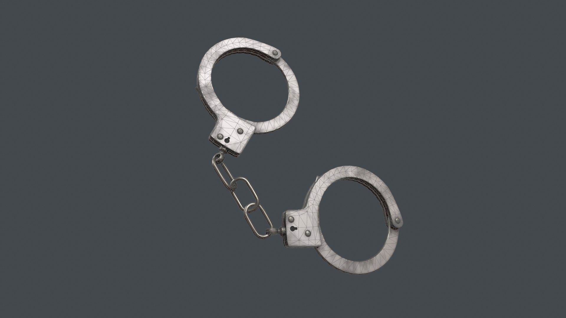 Handcuffs Low-poly 3D model_17