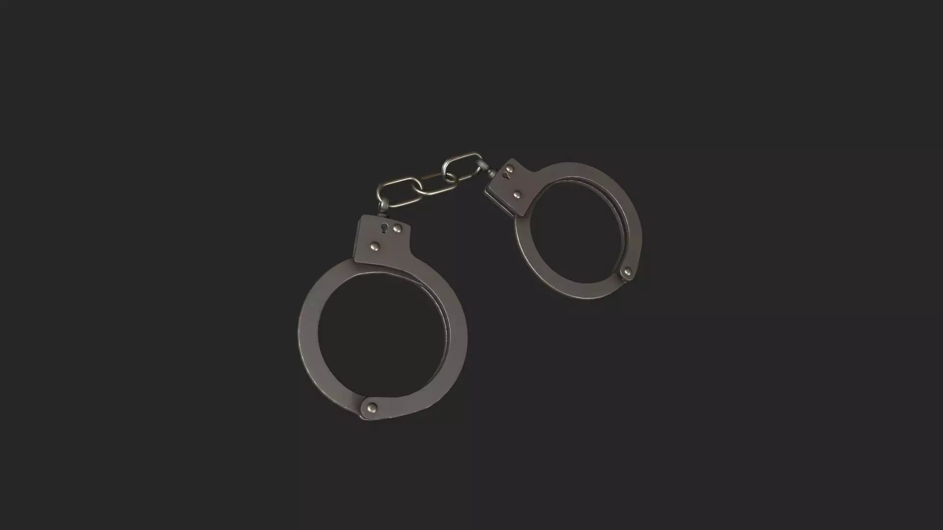 Handcuffs Low-poly 3D model_0