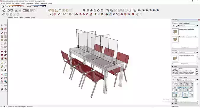 MAMPARAS PROTECCION FRONTAL CONTRA COVID-19 EN  3D model