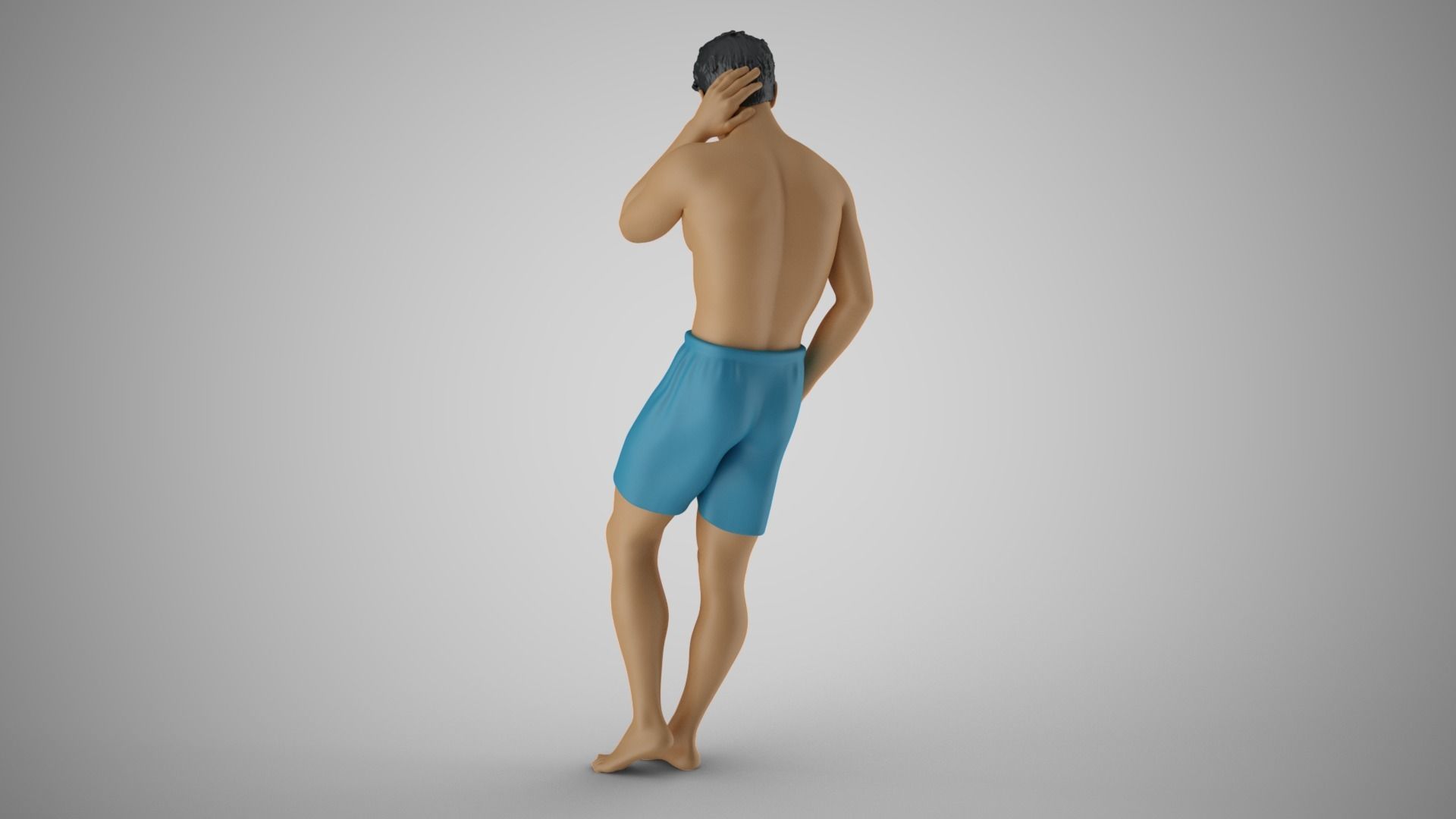 Man on the Beach 3D print model_7
