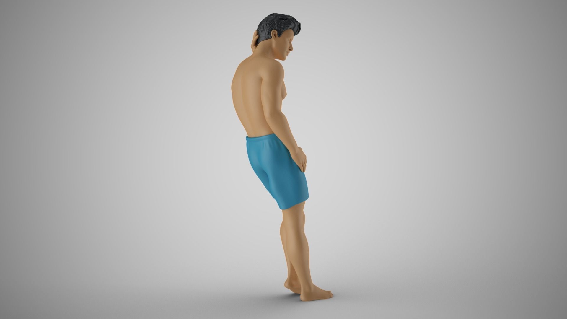 Man on the Beach 3D print model_5