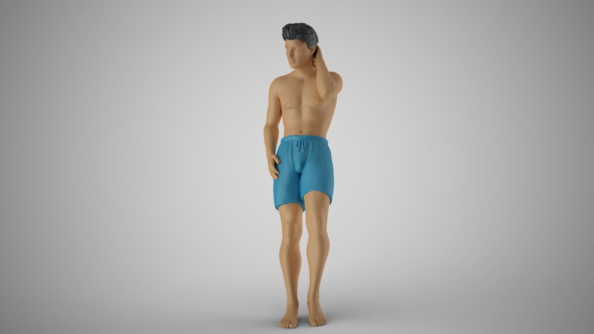 Man on the Beach 3D print model_10
