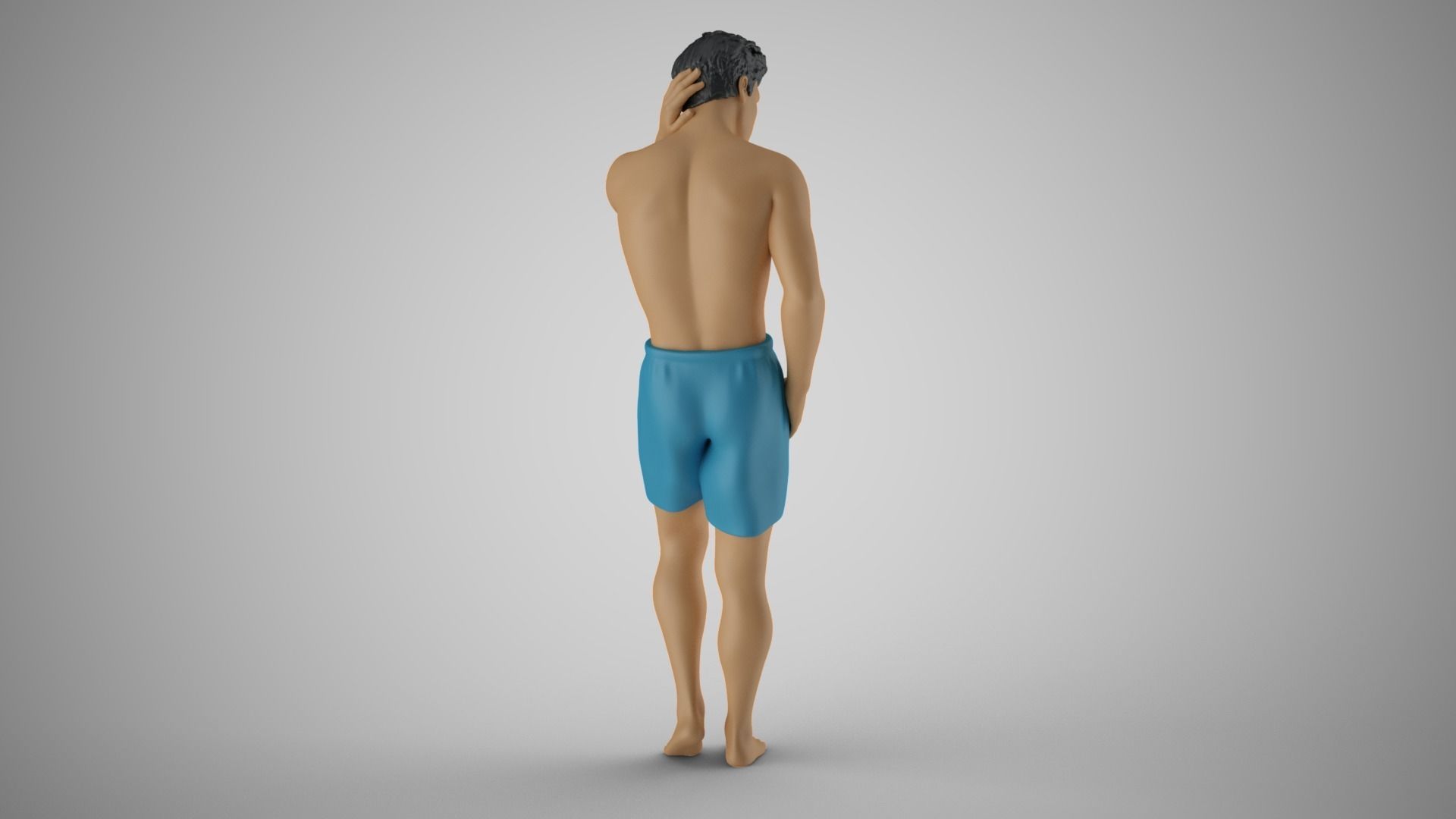 Man on the Beach 3D print model_6