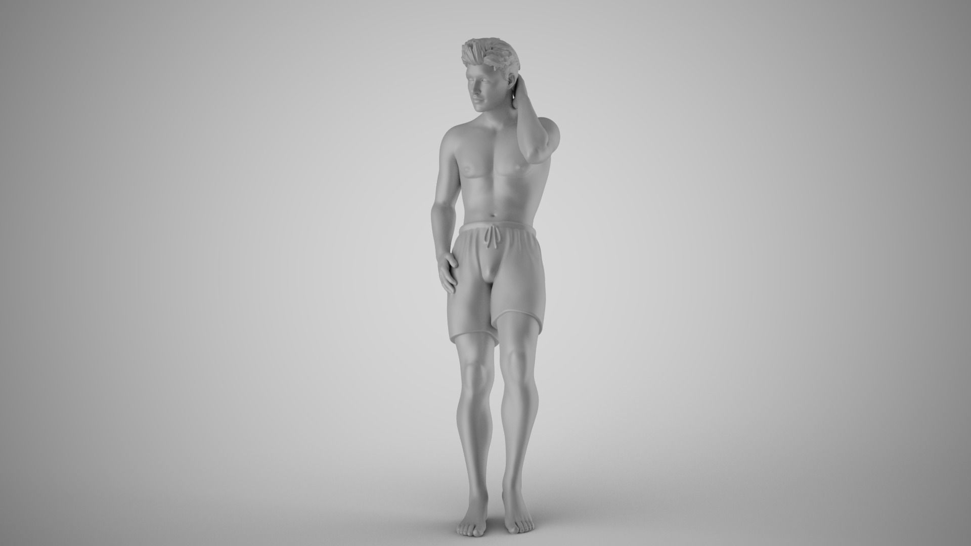 Man on the Beach 3D print model_1