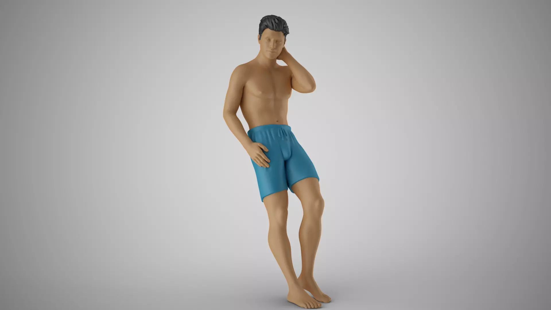 Man on the Beach 3D print model_0