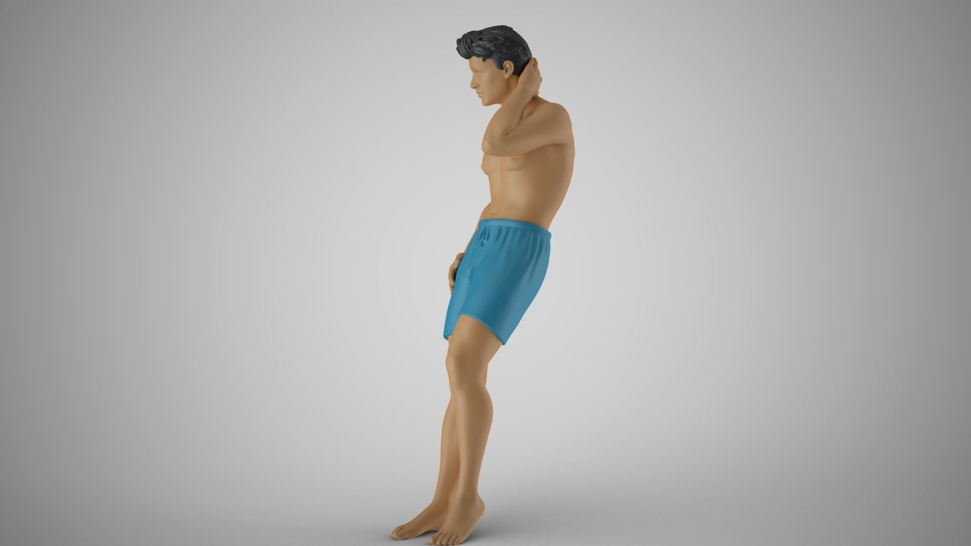 Man on the Beach 3D print model_9