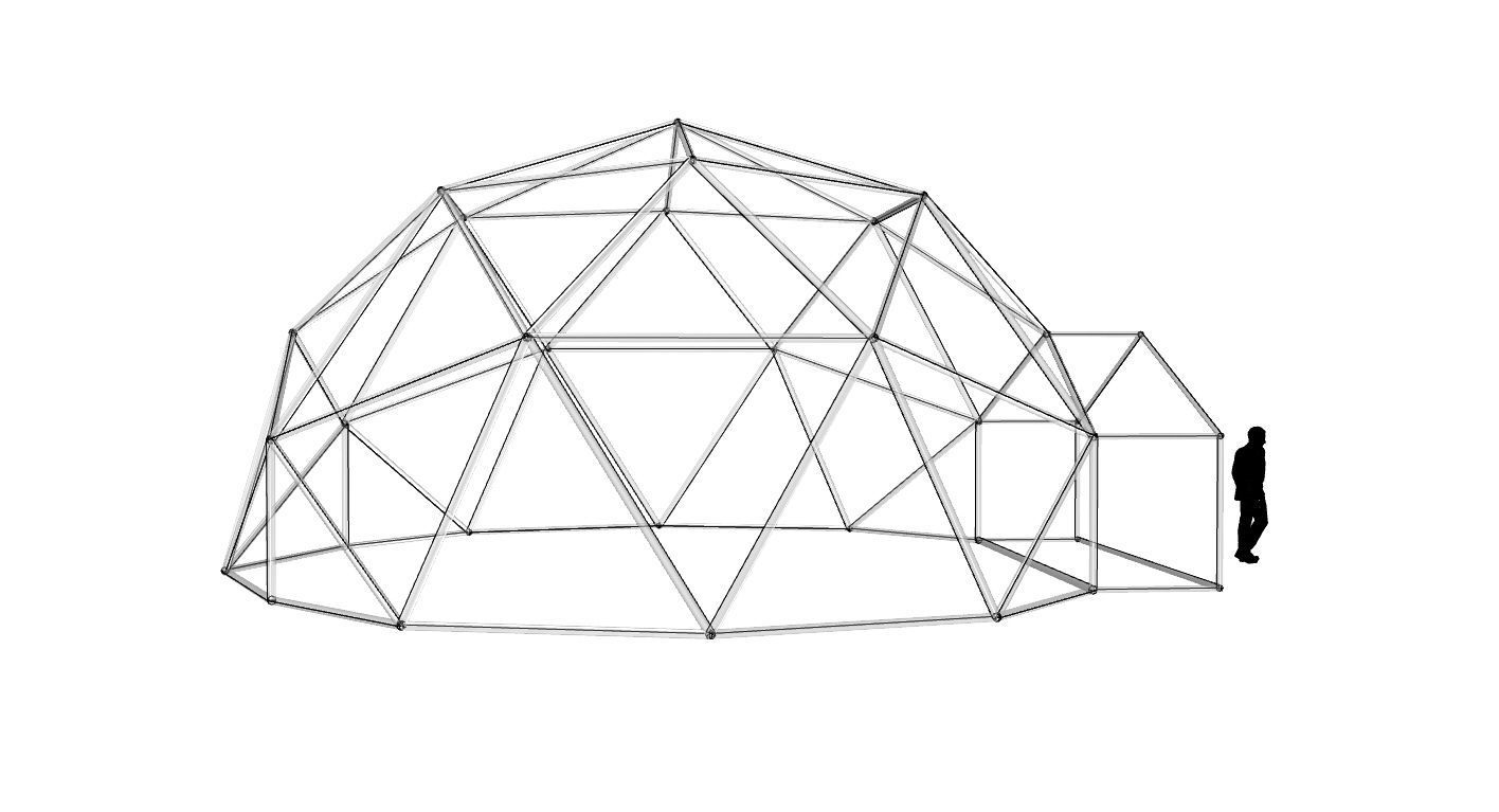 Geodesic Dome with Entry v1 3D model_86