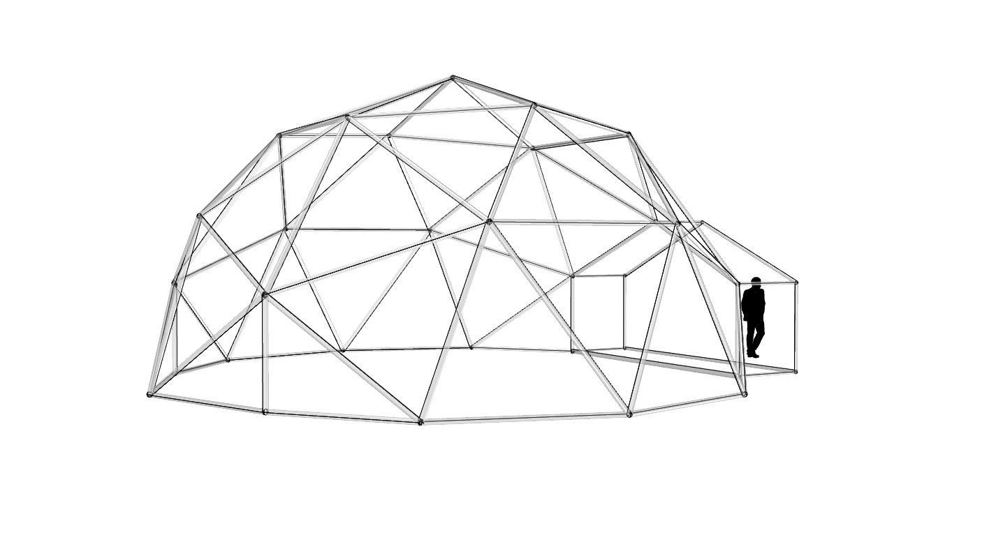 Geodesic Dome with Entry v1 3D model_84
