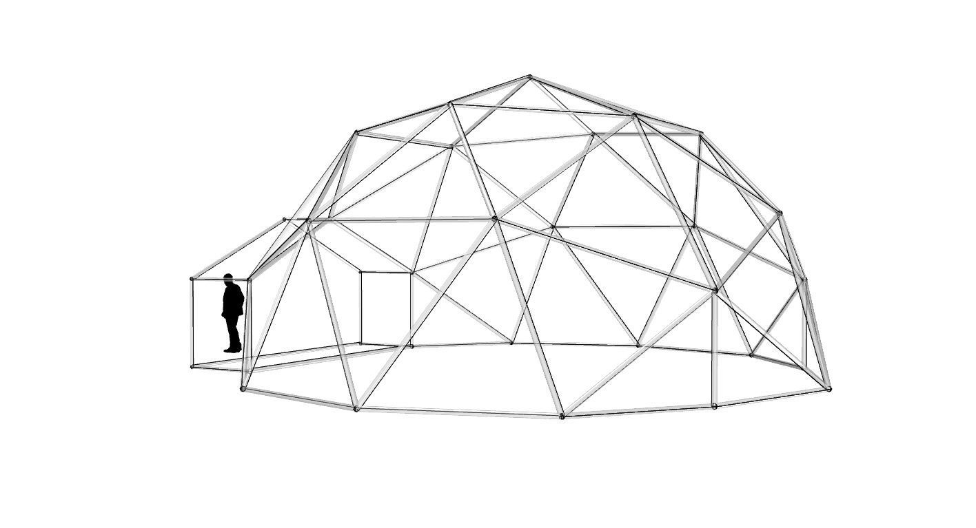Geodesic Dome with Entry v1 3D model_74