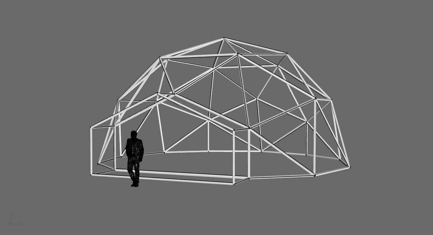 Geodesic Dome with Entry v1 3D model_97