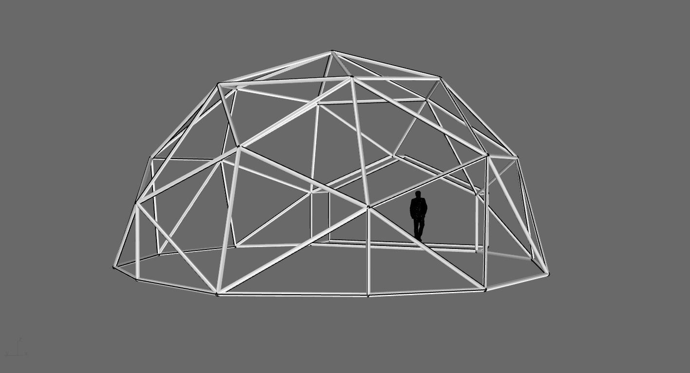 Geodesic Dome with Entry v1 3D model_112