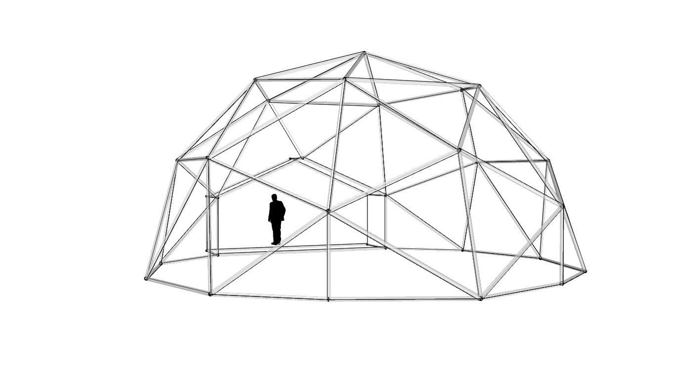 Geodesic Dome with Entry v1 3D model_77