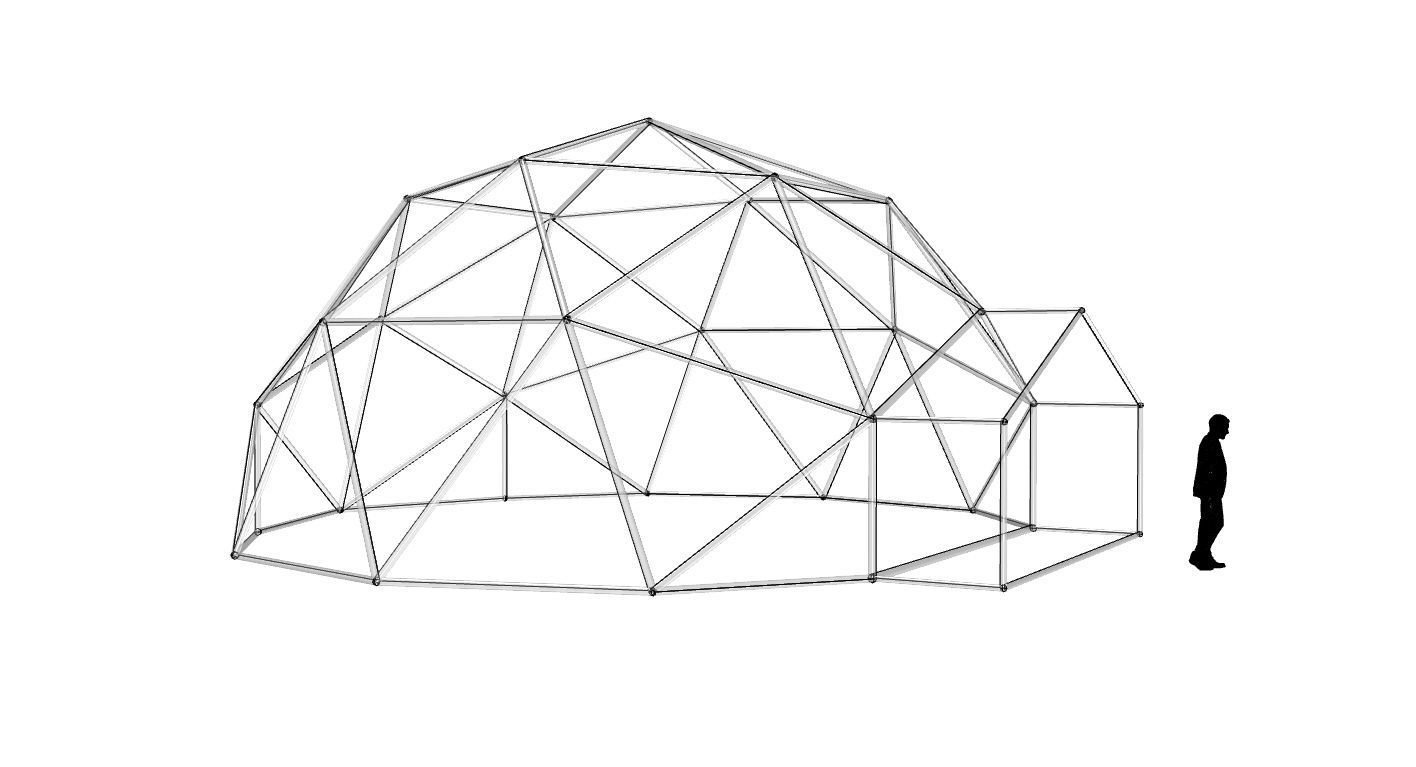 Geodesic Dome with Entry v1 3D model_88