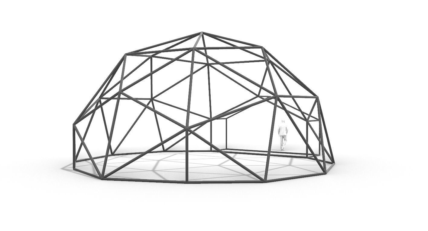 Geodesic Dome with Entry v1 3D model_18