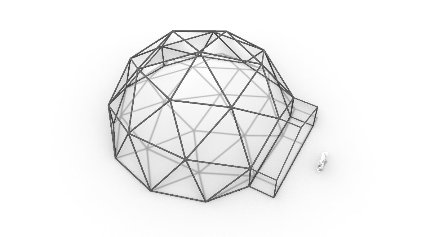 Geodesic Dome with Entry v1 3D model_61