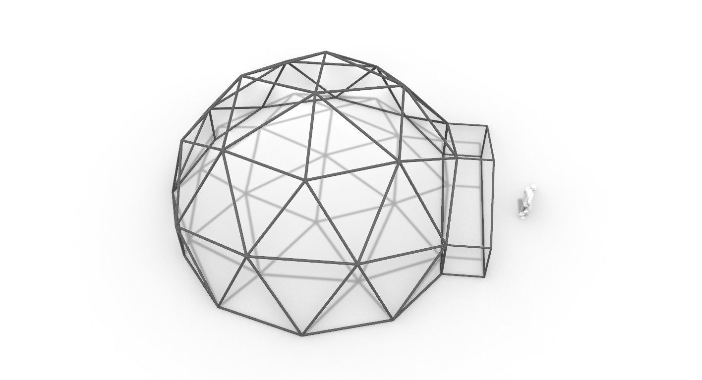 Geodesic Dome with Entry v1 3D model_60