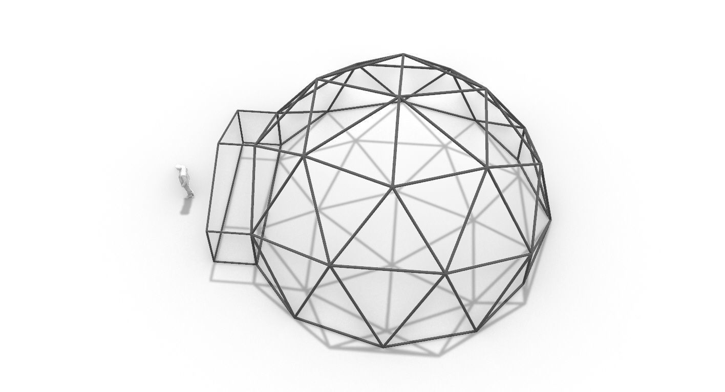Geodesic Dome with Entry v1 3D model_44