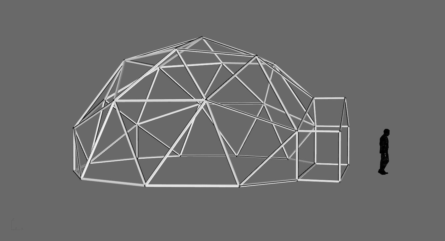 Geodesic Dome with Entry v1 3D model_123