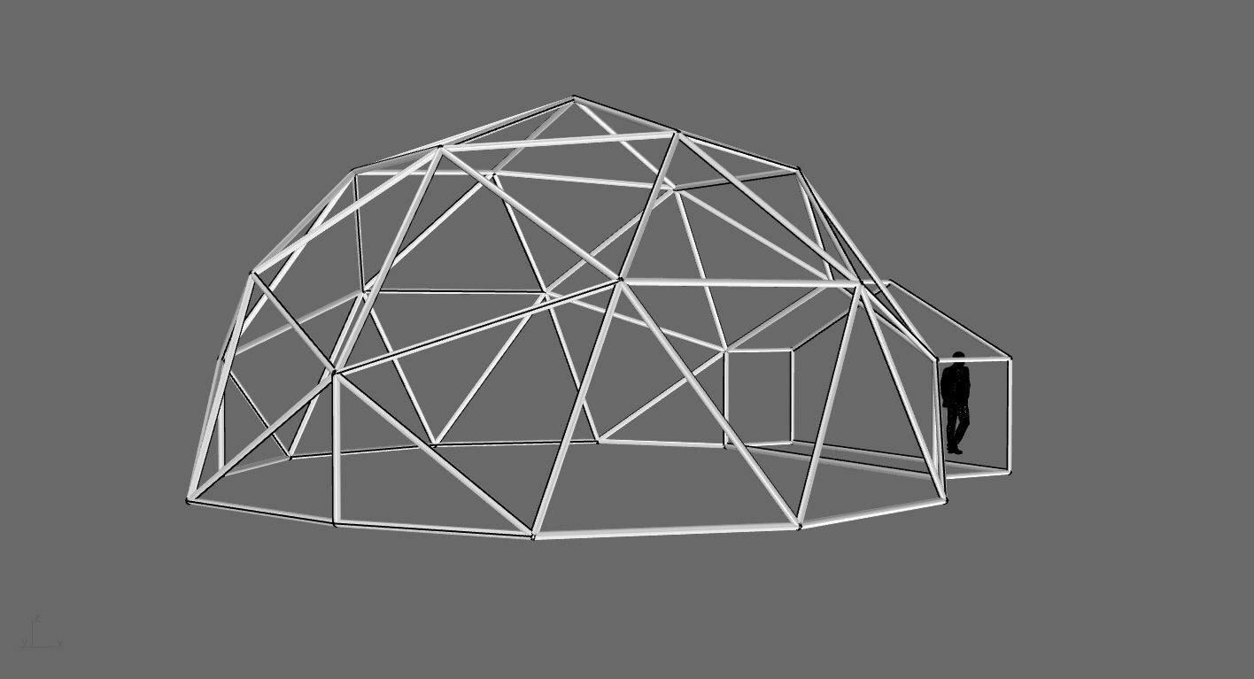 Geodesic Dome with Entry v1 3D model_26