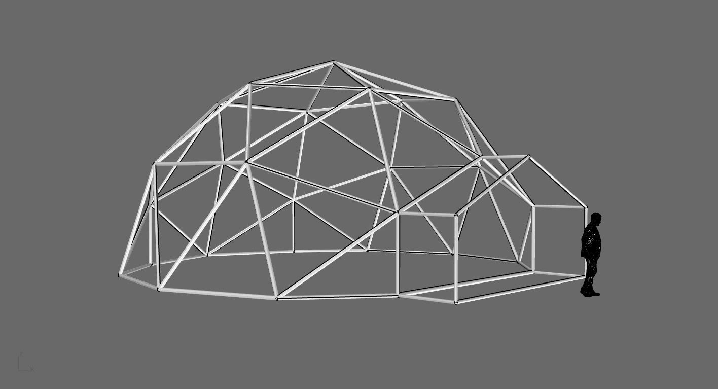 Geodesic Dome with Entry v1 3D model_119