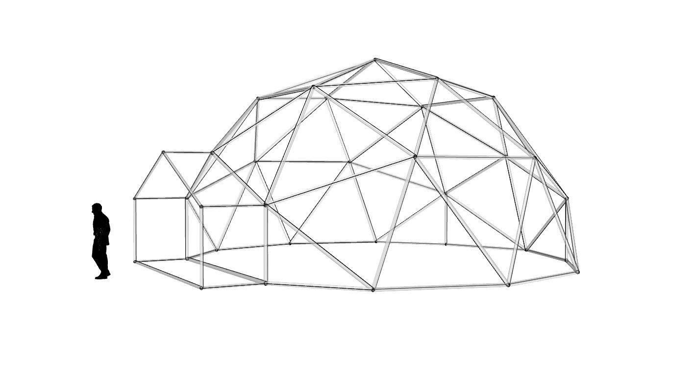 Geodesic Dome with Entry v1 3D model_70