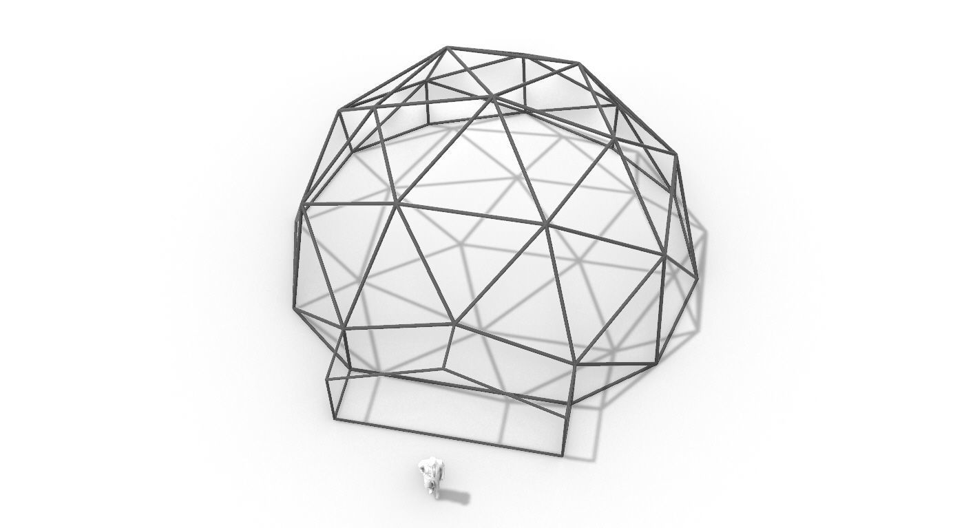 Geodesic Dome with Entry v1 3D model_37