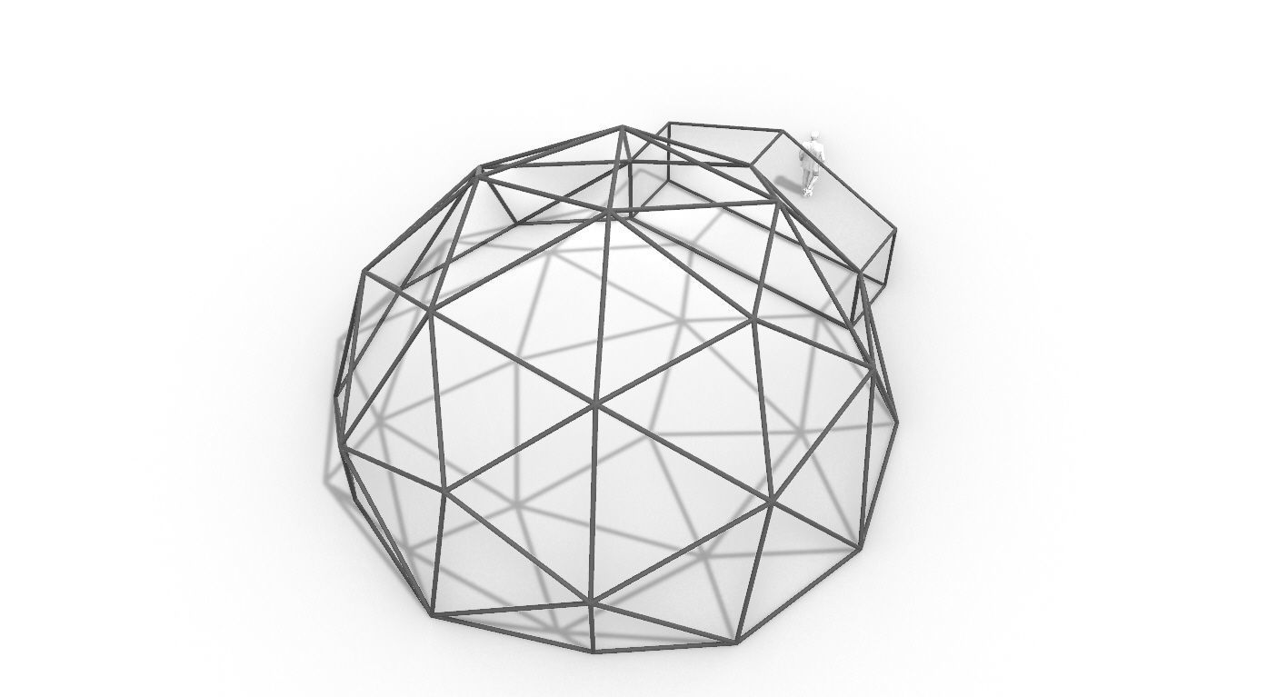 Geodesic Dome with Entry v1 3D model_53