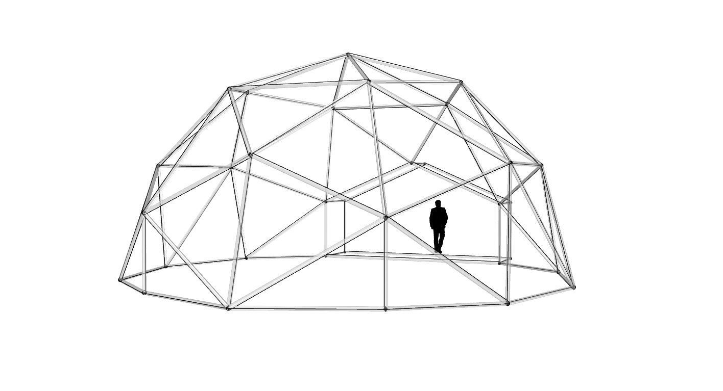 Geodesic Dome with Entry v1 3D model_82