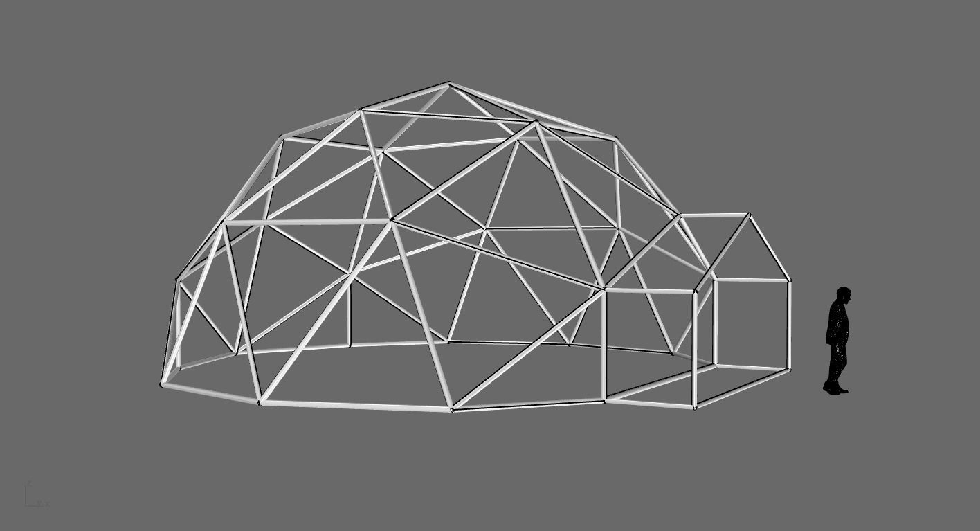 Geodesic Dome with Entry v1 3D model_31