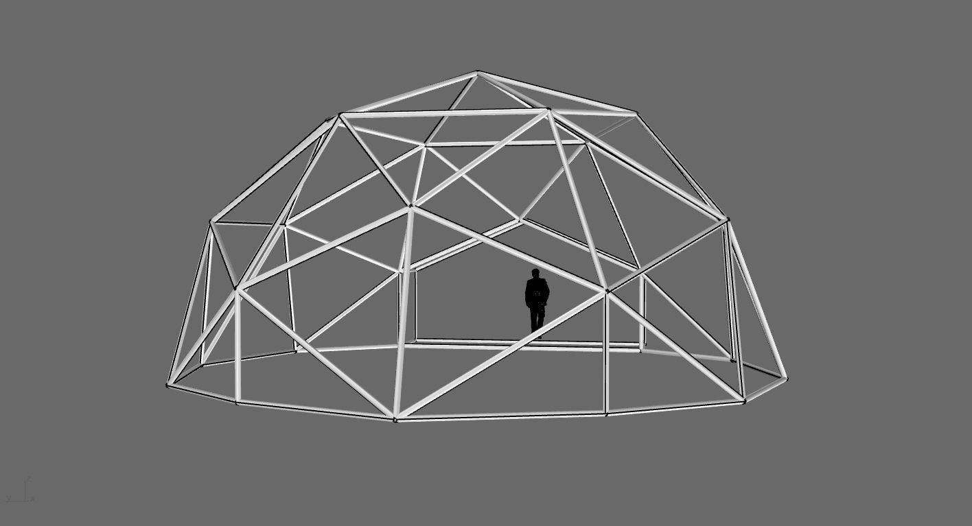 Geodesic Dome with Entry v1 3D model_111
