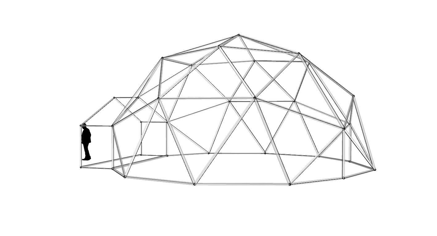 Geodesic Dome with Entry v1 3D model_75