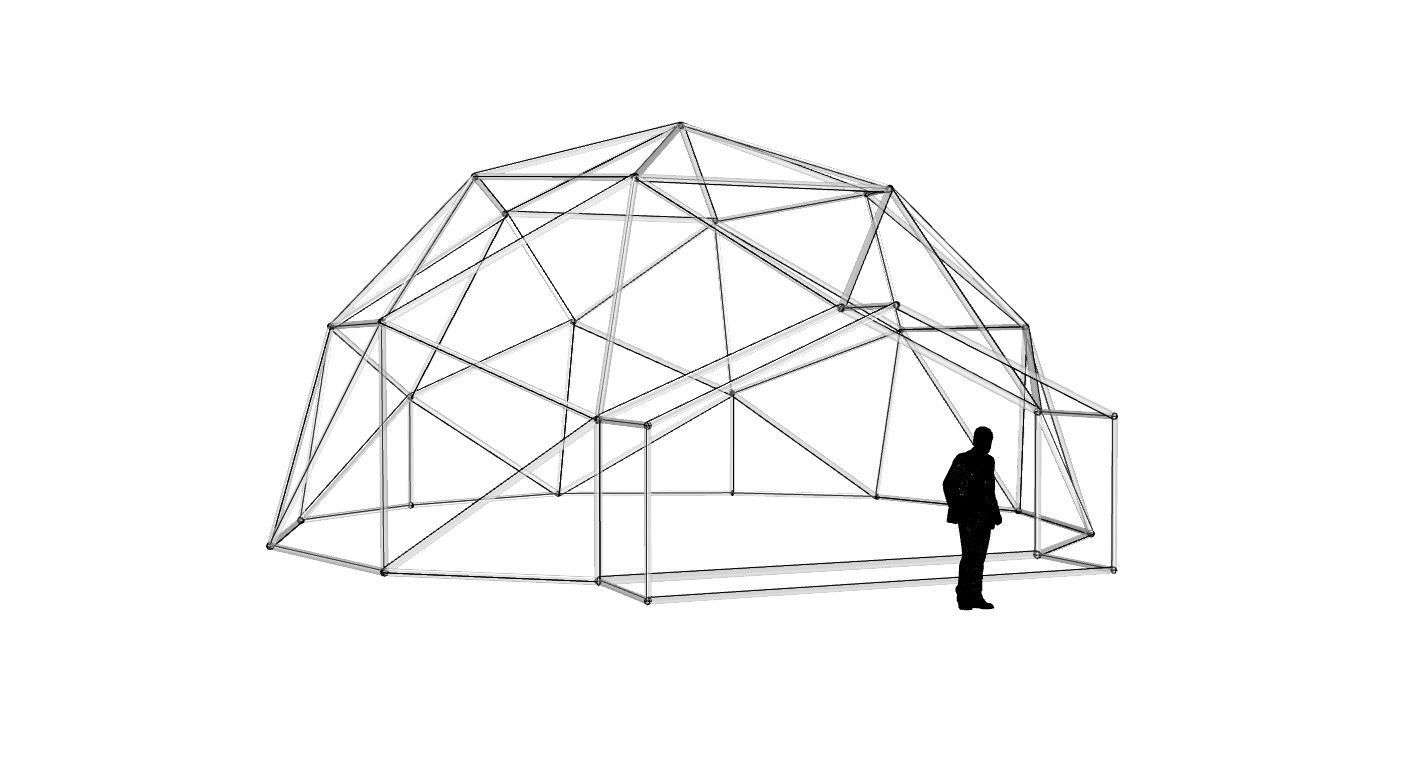 Geodesic Dome with Entry v1 3D model_93