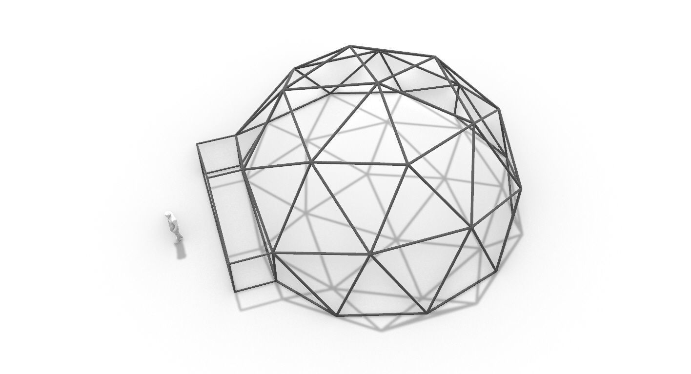 Geodesic Dome with Entry v1 3D model_41