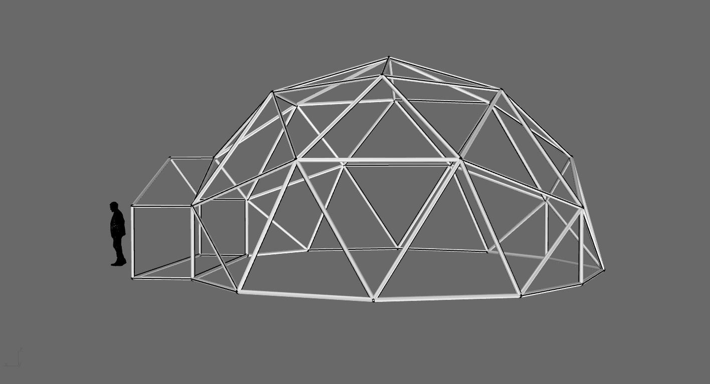 Geodesic Dome with Entry v1 3D model_100