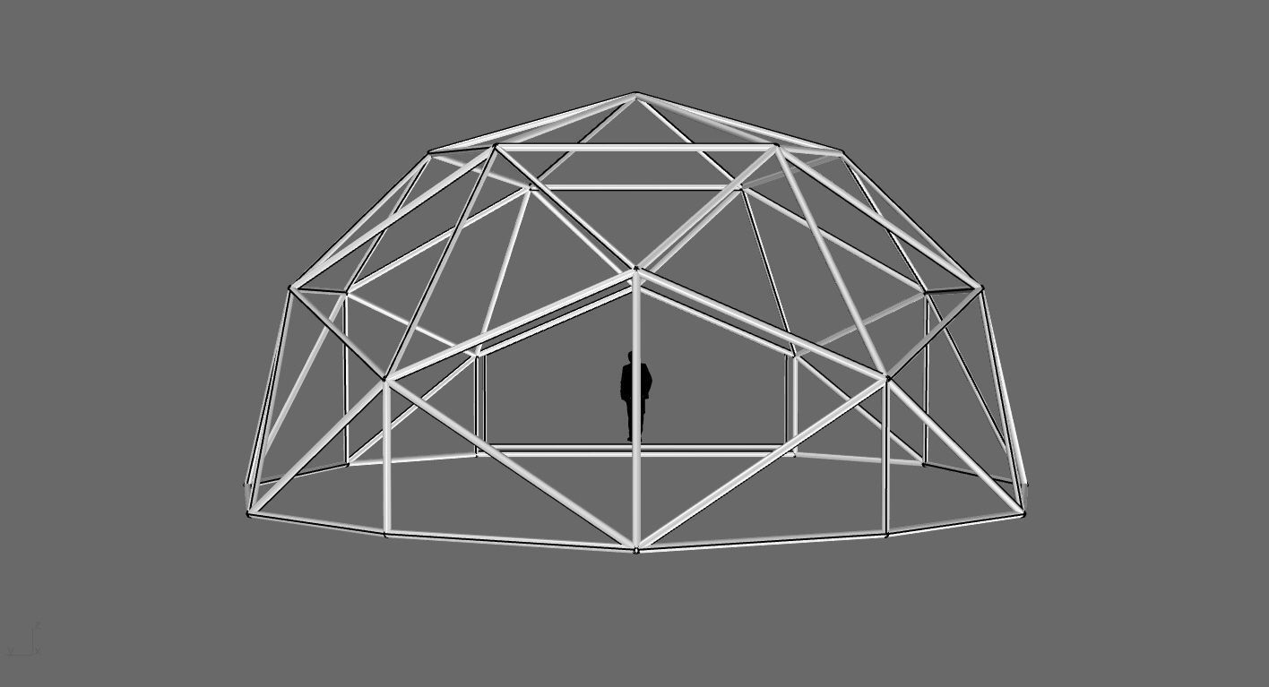 Geodesic Dome with Entry v1 3D model_110