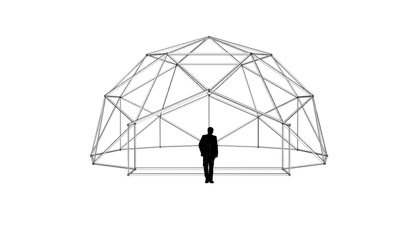 Geodesic Dome with Entry v1 3D model_95