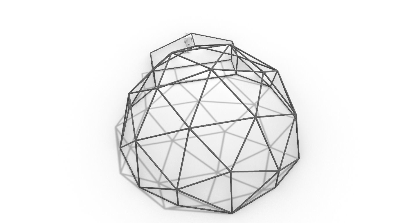 Geodesic Dome with Entry v1 3D model_50