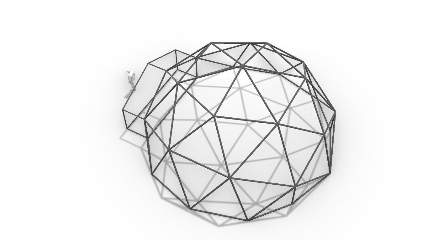 Geodesic Dome with Entry v1 3D model_46