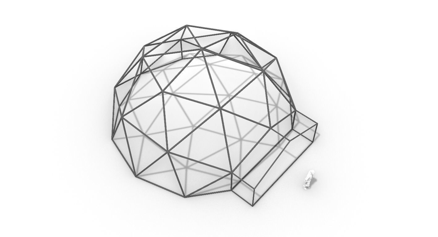 Geodesic Dome with Entry v1 3D model_62