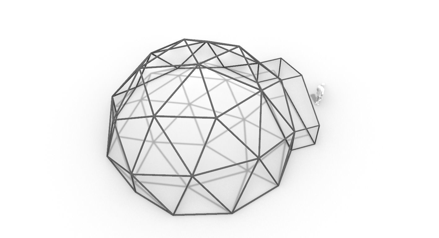 Geodesic Dome with Entry v1 3D model_55