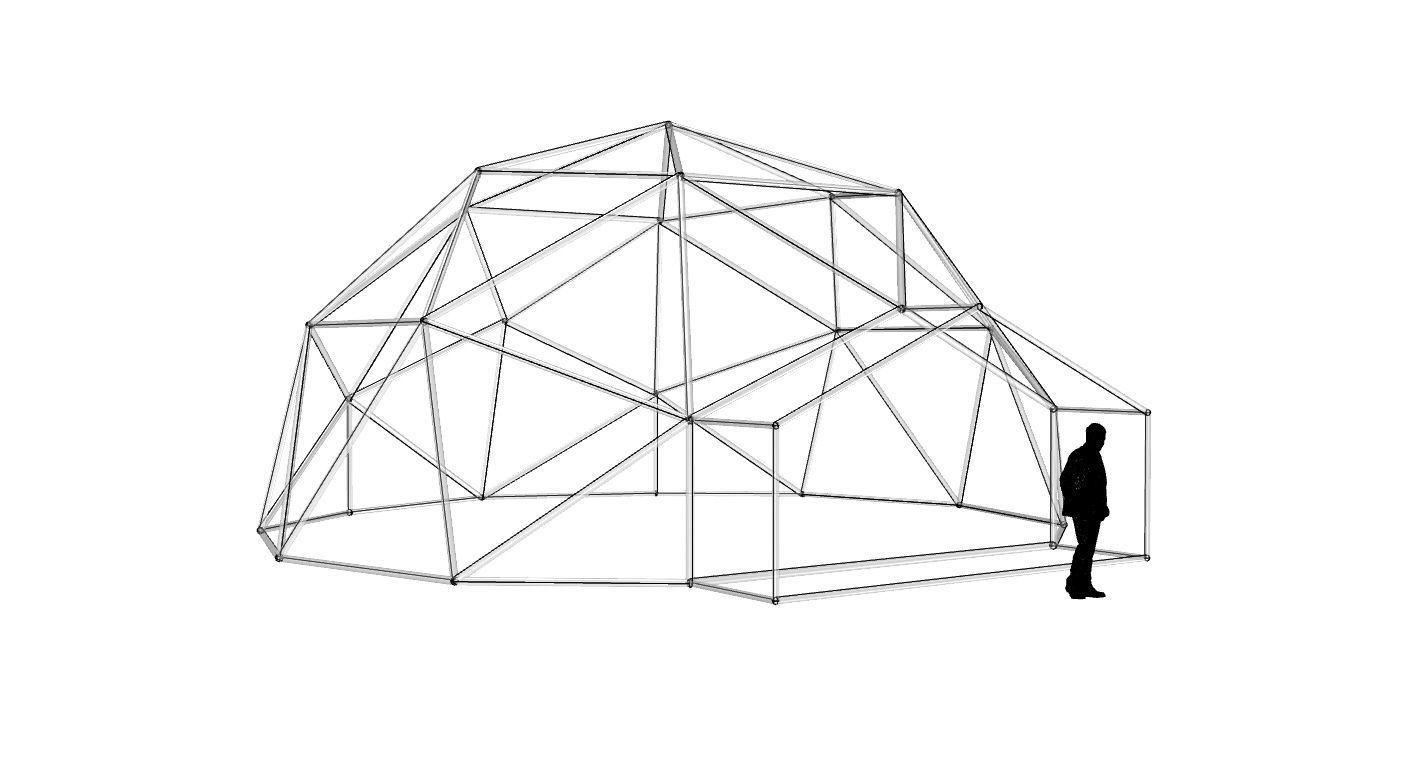 Geodesic Dome with Entry v1 3D model_90