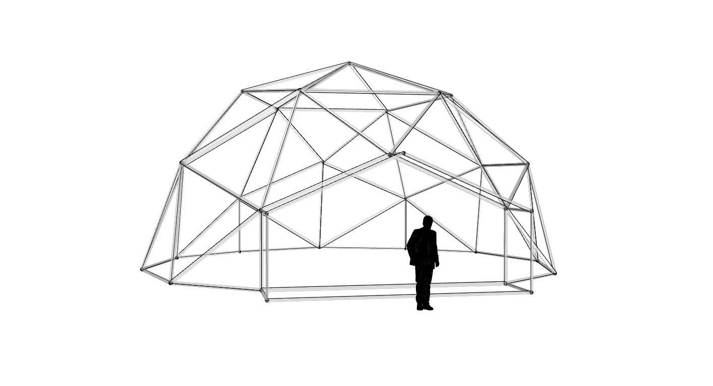 Geodesic Dome with Entry v1 3D model_94
