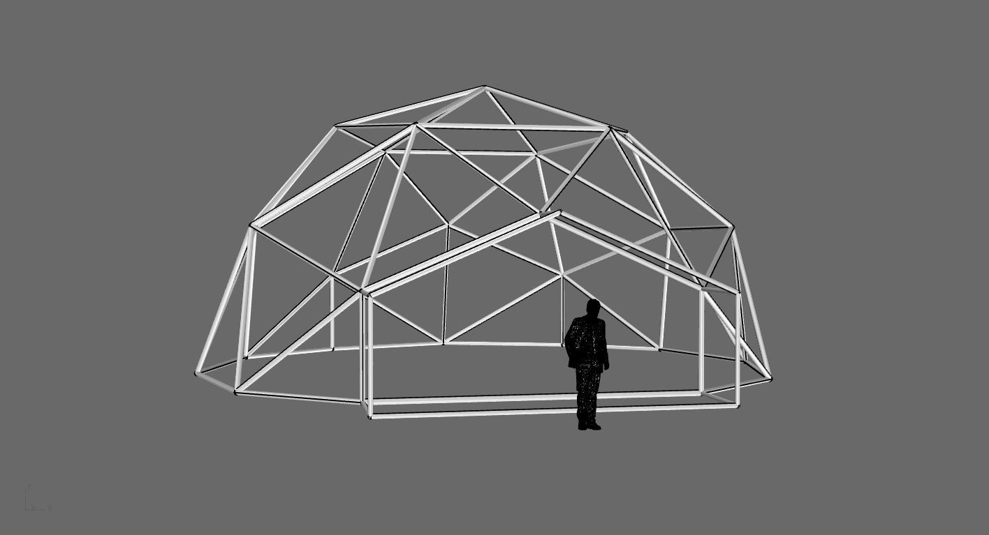 Geodesic Dome with Entry v1 3D model_120