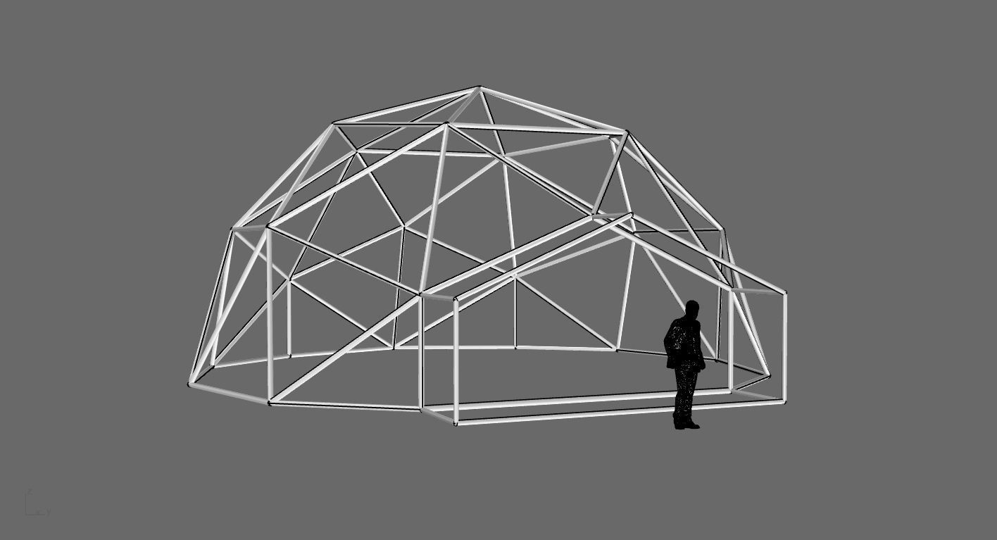 Geodesic Dome with Entry v1 3D model_118