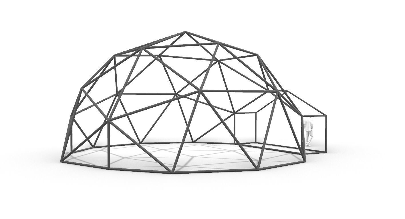 Geodesic Dome with Entry v1 3D model_20