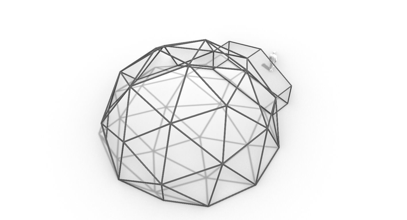 Geodesic Dome with Entry v1 3D model_57