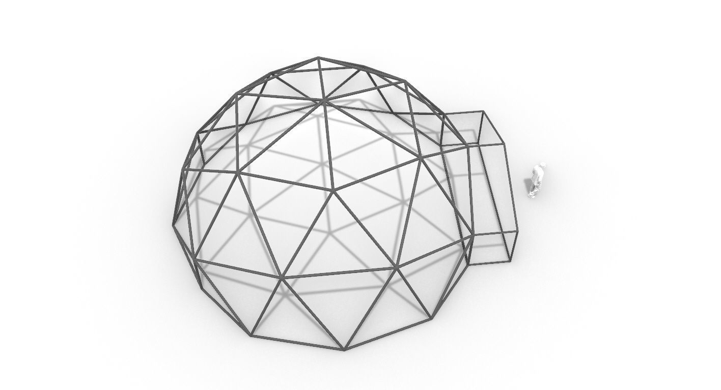Geodesic Dome with Entry v1 3D model_58