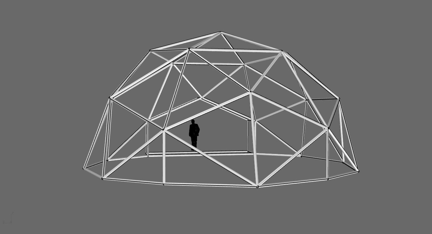 Geodesic Dome with Entry v1 3D model_109