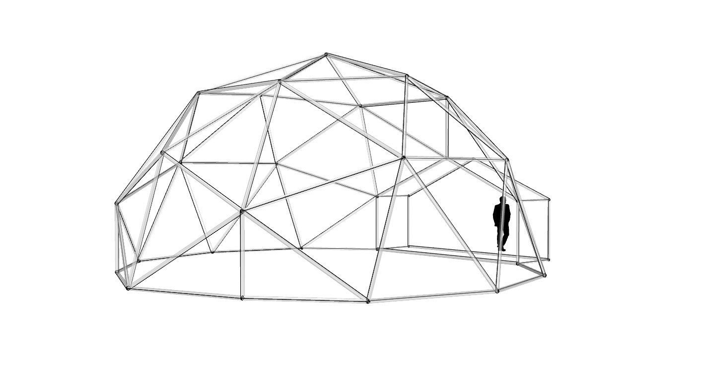 Geodesic Dome with Entry v1 3D model_85