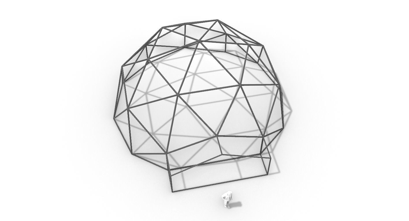 Geodesic Dome with Entry v1 3D model_65